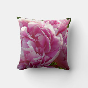 Roze Pioen foto huisje boerderij bloementuin Kussen