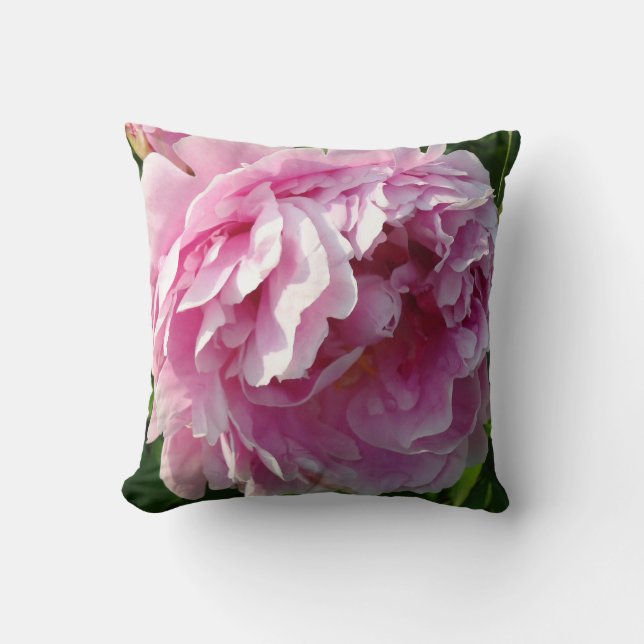 Roze Pioen foto huisje boerderij bloementuin Kussen (Voorkant)