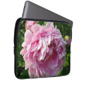 Roze Pioen foto huisje boerderij bloementuin Laptop Sleeve (Voorkant Rechts)