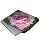 Roze Pioen foto huisje boerderij bloementuin Laptop Sleeve (Voorkant onderkant)