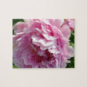 Roze Pioen foto huisje boerderij bloementuin Legpuzzel (Horizontaal)