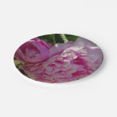 Roze Pioen foto huisje boerderij bloementuin Papieren Bordje (Gekanteld)