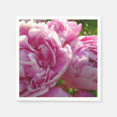 Roze Pioen foto huisje boerderij bloementuin Servet (Voorkant)