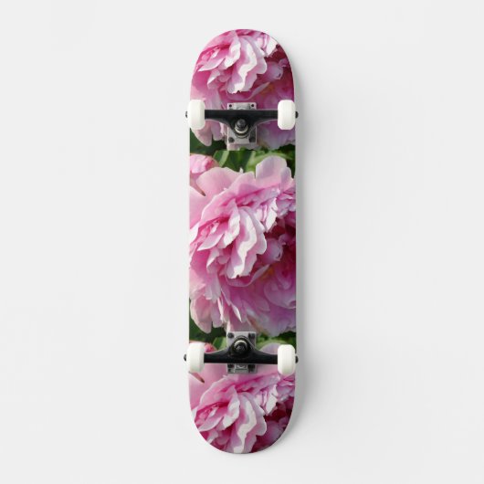 Roze Pioen foto huisje boerderij bloementuin Skateboard (Voorkant)