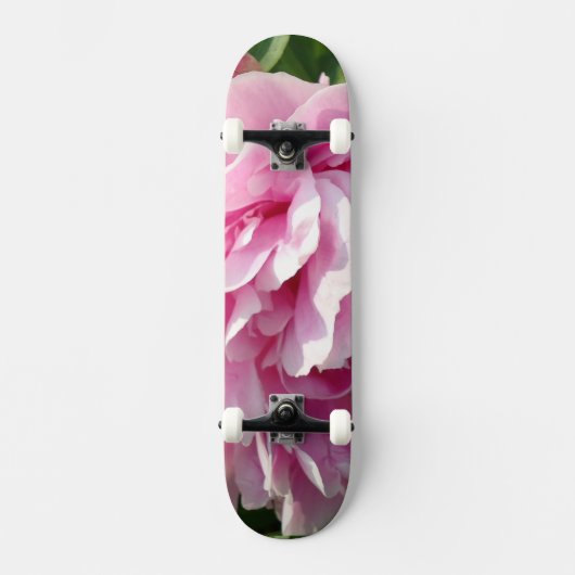 Roze Pioen foto huisje boerderij bloementuin Skateboard (Voorkant)