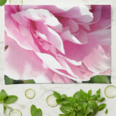 Roze Pioen foto huisje boerderij bloementuin Theedoek (Gevouwen)