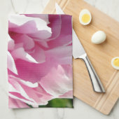 Roze Pioen foto huisje boerderij bloementuin Theedoek (Quarter Fold)