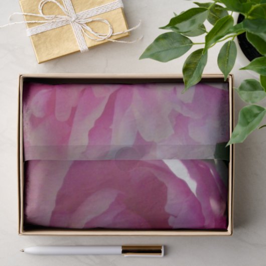 Roze Pioen foto huisje boerderij bloementuin Tissuepapier (Geschenk)