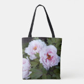  roze pioen gedrukte Canvas tas (Achterkant)