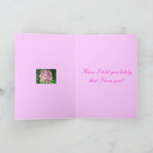 Roze Pioen Gelukkige Valentijnsdag Kaart (Binnen)