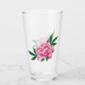 Roze Pioen Glas (Achterkant)