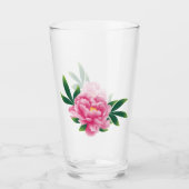 Roze Pioen Glas (Voorkant)