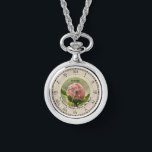 Roze Pioen Hippocrates Healing Quote Ketting Horlo<br><div class="desc">Een gepersonaliseerde roze pioen,  Latijn Hippocrates citaat,  ketting Ewatch,  met Romeinse cijfers. Het Latijnse citaat luidt: "De genezende kracht van natuur. Doe eerst geen kwaad." Hippocrates Eed medische werkers,  verpleegkundigen,  artsen,  genezers en verzorgers gift ideeën.</div>