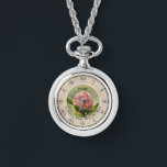 Roze Pioen Hippocrates Healing Quote Ketting Horlo<br><div class="desc">Een gepersonaliseerde roze pioen,  Latijn Hippocrates citaat,  ketting Ewatch,  met Romeinse cijfers. Het Latijnse citaat luidt: "De genezende kracht van natuur. Doe eerst geen kwaad." Hippocrates Eed medische werkers,  verpleegkundigen,  artsen,  genezers en verzorgers gift ideeën.</div>