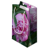 Roze Pioen Klein Cadeauzakje (Voorkant Gekanteld)