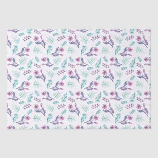 Roze Pioen Kleine Zakelijke Verpakking Tissuepapier (Voorkant)