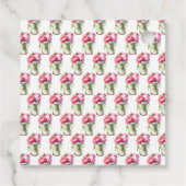 Roze Pioen Mason Jar Bruidsmeisje Borrel Bedankjes Labels (Achterkant)