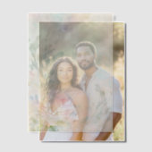 Roze pioen met Paarse en blauwe accenten Vellum Uitnodigingen (Offset (Koppel))