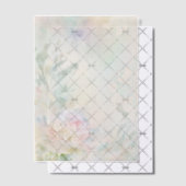 Roze pioen met Paarse en blauwe accenten Vellum Uitnodigingen (Offset (Uitnodiging))