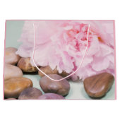 Roze Pioen Met Zen Stenen Cadeautas (Voorkant)
