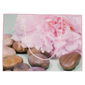 Roze Pioen Met Zen Stenen Cadeautas (Achterkant)