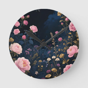 Roze Pioen Middennachtelijke Tuinbloei Ronde Klok
