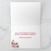 Roze pioen Moederdag gevouwen Wenskaart Kaart (Binnen)