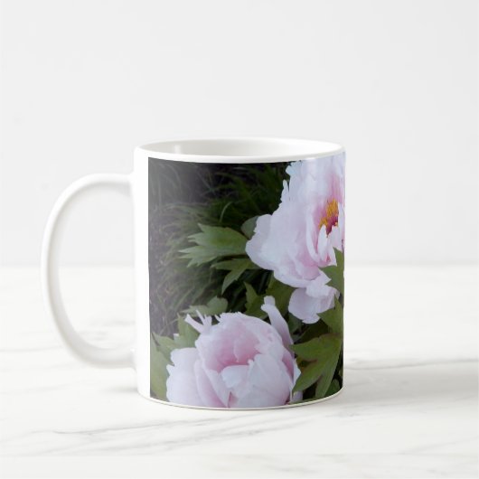  roze pioen Mok (Links)