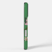 Roze Pioen Monogram Naam Gepersonaliseerd Case-Mate iPhone Case (Achterkant / Rechts)