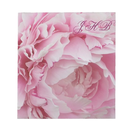 Roze Pioen Notitieblok (Voorkant)