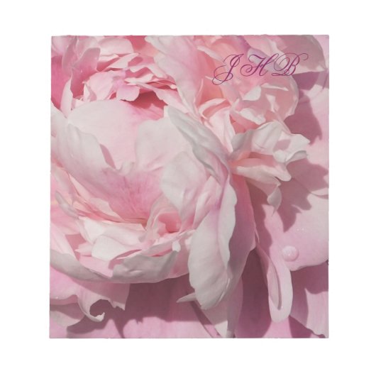 Roze Pioen Notitieblok (Voorkant)