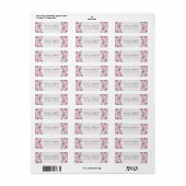 Roze Pioen Paar Namen Etiket (Full Sheet)