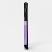 Roze Pioen Paarse Monogram Zwart Case-Mate iPhone Case (Achterkant/links)