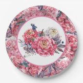 Roze Pioen Papier Bord (Voorkant)