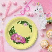 Roze Pioen Papier Bord (Feest)