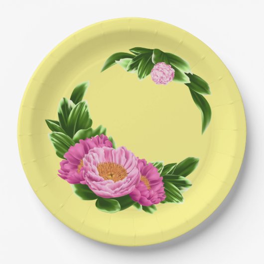 Roze Pioen Papier Bord (Voorkant)