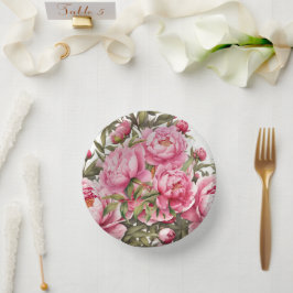 Roze Pioen  Papieren Kommen