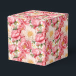 Roze Pioen Party Behandeldoos Bedankdoosjes<br><div class="desc">Het feestelijk cadeau doosje is afgebeeld met een prachtige roze pioen bloemenprint. 
Pas dit item aan of koop het zoals het is.
Tip: Voeg gewoon je lekkere treats toe en wat vrolijke linten.



Gelicenseerde afbeelding</div>