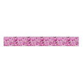 Roze Pioen Patronen Grosgrain Lint (Voorkant)