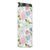 Roze Pioen Patronen Thermosbeker (Geroteerd rechts)