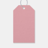 Roze Pioen Roos Waterverf Bloementuin Cadeaulabel (Achterkant)