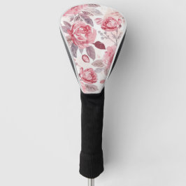 Roze Pioen Roos Waterverf Bloementuin Golfheadcover