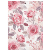 Roze Pioen Roos Waterverf Bloementuin Klembord (Achterkant)