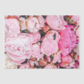 Roze Pioen Rozen Tissuepapier (Voorkant)