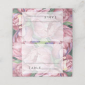 Roze pioen rozen - trouwplaats kaarten plaatskaartje (Buitenkant ongevouwen)