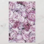 Roze Pioen Script Monogram Salon Service Menu (Achterkant)
