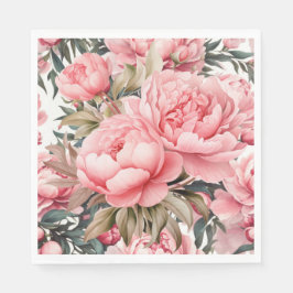 Roze Pioen  Servet