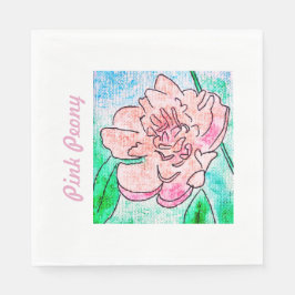 Roze Pioen Servet