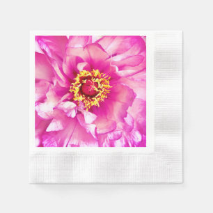 Roze Pioen Servetten, Gemuntte Cocktail Servet