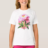 Roze Pioen Stip Mozaïek Bloem Kind
